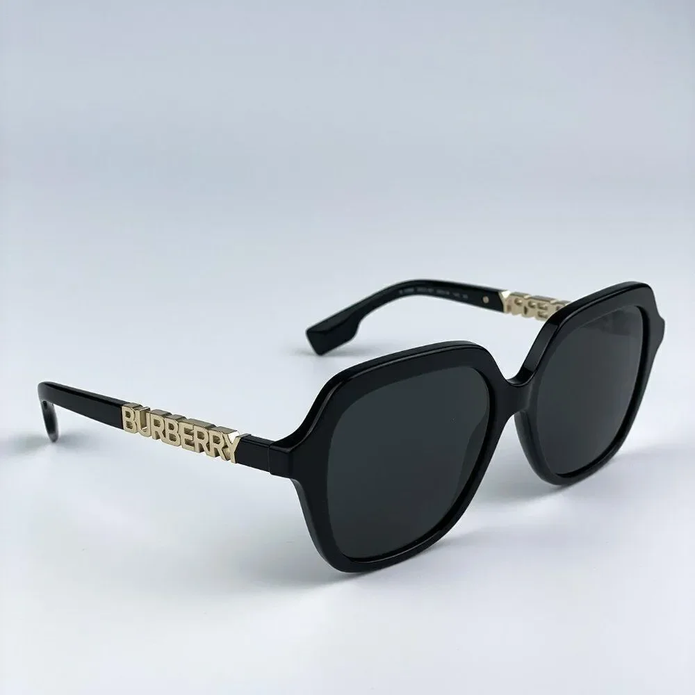 SALE! NEW Burberry BE4389 Joni 300187  Black Dark Grey Square Women Sunglasses - Picture 8 of 12